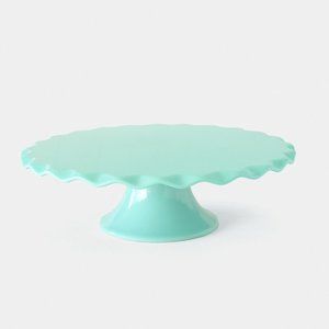 Susie Cakes x FabFitFun Tiffany Blue Melamine Cake Platter on Stand 9.9x9.9x2.9"
